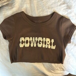 Brandy Melville Cowgirl cropped Tee